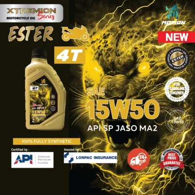 MOTION 4T 15w50 ESTER XTREMION API SP 1L Fully Synthetic Motorcycle Engine Oil LC135 Y15