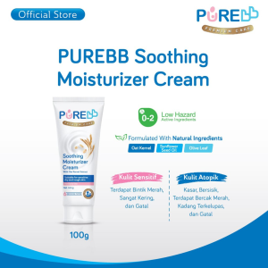 Purebb Soothing Moisturizer Cream | Pure Bb Krim Kulit Bayi - Untuk Kulit Bayi Sensitif Teruji Dermatologi (Bpom)