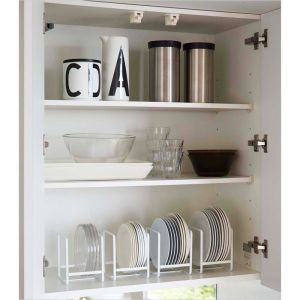 Plate Holders Rack Dish Holder Organizer Upright Metal Dish Storage Dying Rack for Kitchen Counter Cabinet