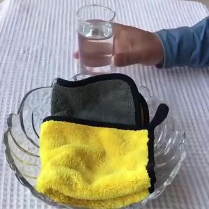 Car Wash Cloth Microfiber Towel Auto Cleaning Drying Cloth Hemming Super Absorbent