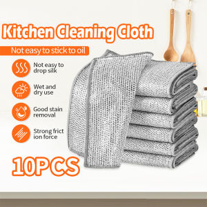 10 Pcs Kitchen Towel Cleaning Cloth Mesh Anti-oil Wipe Dishwashing Cloth Stove Dish & Pot Cleaning Cloth