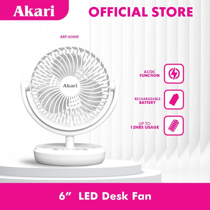 Akari rechargeable hot sale fan battery