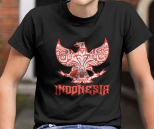 Kaos Indonesia Garuda Pancasila Distro cowok premium original Catton combed 30s lengan pendek terbaru Vooloz