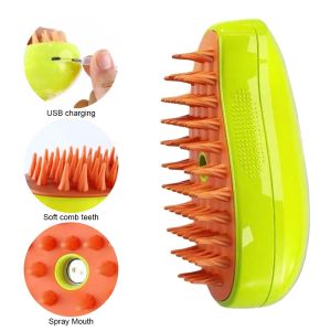 3 in 1 Steam Cat Brush Cat Brush Indoor Cat Hair Removal Dog Steam Brush Massage Pet Grooming