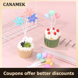 【 CANAMEK 】 1Set 1:6 Dollhouse Miniature Colorful Balloon Windmills Model Garden Decor Toy