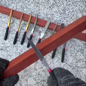 4Pcs Small Hand Files Set for Detail Work Hardened Strength Steel File Tool Square Equaling Round Flat Warding Triangle