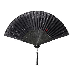 Summer Bamboos Fan With Willow Pattern Cooling Accessories Lightweight Silk Fabric Chinese Styles Decorative Craft