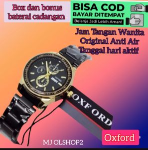 TERLARIS ..MEWAH ELEGAN JAM TANGAN WANITA OXFORD ANTI AIR TANGGAL AKTIF ANTI KARAT BISA BAYAR DITEMPAT