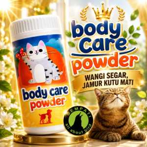 SEMPATI Bedak Kucing Body Care Powder Anti Kutu Obat Pencegah Kutu Kucing Anjing Kelinci Wangi Ampuh Redakan Gatal Akibat Jamur Tungau Caplak Parasit Scabies Pet Grooming Cat Kitten Flea Tick Powder