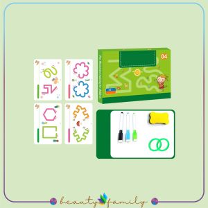 BF-M386 Mainan Edukasi Menggambar Latihan Menulis Titik Dapat Dihapus Buku Set Tracing Workbook