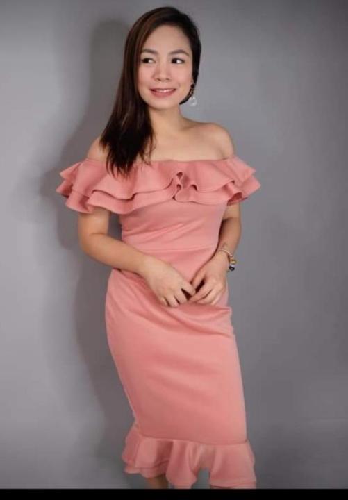 Jade Off Shoulder Dress Lazada PH