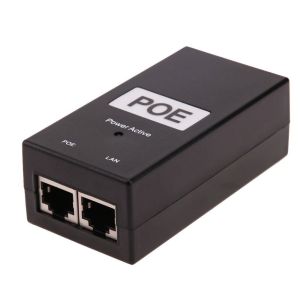 BUREGESS 100Mbps POE Power Injector 24V/48V 0.5A Compatible POE Power Supply Router Power Supply Output 48V 0.5A POE Ethernet Adapter AP Wireless Network