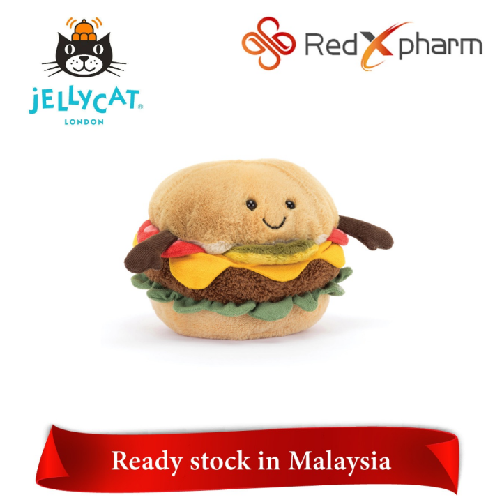 Original Jellycat Amuseables Burger Food Animal Toy Recommended