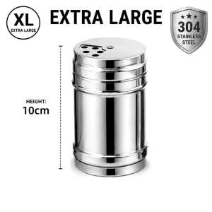 【Daily Suki Store】Stainless Steel Spice Jar with Rotating Cover | 3-in-1 Airtight Salt & Pepper Shaker Bottle Leak-Proof Rustproof Multipurpose Condiment Holder for Kitchen Organizer BBQ Camping