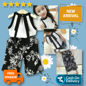 Setelan Baju Anak Perempuan Eunbi Umur 3 4 5 Tahun Murah Kekinian Model Terbaru Korea Style Stelan Lucu Kece GRATIS ONGKIR COD DAIROKU