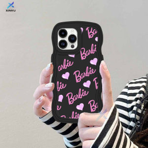 (Lokal Ready) Xinyu Casing hp OPPO A17 A17k OPPO A16 A16s A54s A16K A16e A57 4G A77s A15 A15S A12 A5S A54 A7 A95 A3S A11k A53 A33 A31 2020 A52 A92 F9 A76 A9 2020 Wavy Edge Graffiti Barbie Love Heart Case