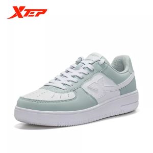 XTEP Women Sports Shoes White Shoes Fashion Classic Comfortable Fashion Cushioning Durability Wear-resistant Air Force Shipping Form Local Within 3 Days 881218319851
