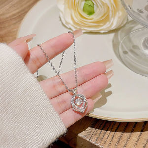 GL Korean fashion design SILVER Love Heart  titanium steel  necklace N7095
