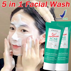 Susu Pembersih 5-in-1 50g: Susu Pembersih Pencerah dan Pemutih Susu Pembersih Anti Jerawat dan Pemutih Susu Pembersih Pemutih dan Penghilang Noda Mencerahkan Warna Kulit Mengontrol Minyak dan Melembapkan Ringan.