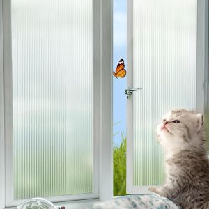 【Lowest price】Glass Film Non Adhesive Anti UV Window Privacy Film 3D Glass Decals Film Decorative Film for Window Door Cabinet