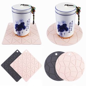 HJKL ไม่ลื่นหลุด เสื่อหม้อซิลิโคน พับเก็บได้ ง่ายๆ แผ่นฉนวนกันความร้อน มีสไตล์ แบบพกพาได้ เสื่อปูโต๊ะรับประทานอาหาร บ้านในบ้าน