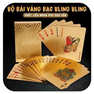 Bộ Bài Tây Nhựa PVC Mạ Vàng 54 Lá Cao Cấp – Ánh Kim Độc Đáo Chống Nước