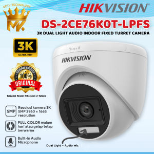 KAMERA CCTV INDOOR - HIKVISION DS-2CE76K0T-LPFS 5MP 3K Dual Light Audio