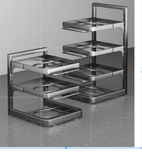 Kitchen Organizer Rack Adjustable Pot Cabinet Rack Holder Multi-layer Home Frying Pan Holder Pot Bowl Storage Racks