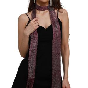 Fashion Masquerades Sheer Scarf Wedding Party for Woman Neck Wrap Casual Collar with Shinning Tassels Female Scarf