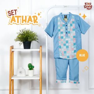 Athar Setelan Koko Muslim Anak Laki-Laki Katun Toyobo Usia 1-10 Tahun