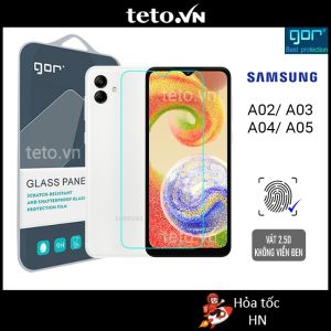 Kính Cường Lực Gor Samsung Galaxy A03/ A03s A04/ A04s/ Galaxy A02/ A02s A05/ A06 Trong Suốt 9H/ Vát 2.5D - Hãng GOR