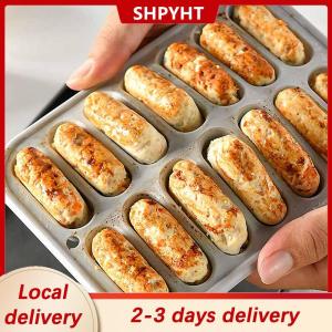 [COD] SHPYHT Local delivery Ship within 24 hours Sausage Maker Mould 14 Grids Silicone DIY Ham Hot Dog Making Moulds With Lid Kitchen Household Sausages Cake Baking Tools Molds