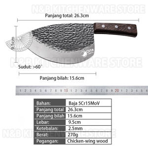 Pisau Dapur Super Tajam Pisau Ikan Berulir Stainless Steel
