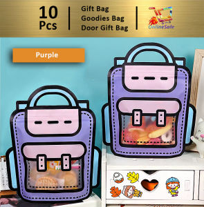 Gift Bag [10pcs] (109) School Bag Zip lock Zipper Bag Snacks Candy Biscuit Portable Goodies Small Cartoon Gift Packaging Bag 礼物袋礼品袋购物袋
