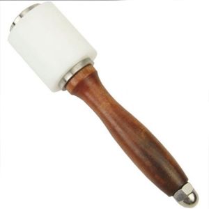Nylon Hammer with Wooden Handle for DIY Leather Carving Punch Cutting Craft leather craft tools