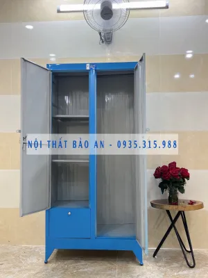 Tủ sắt quần áo ngang 90cm x cao 1m8 BẢO AN 04