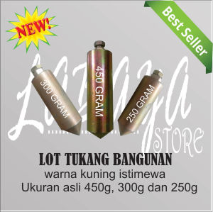 786 lot tali tukang warna kuning berat 500 dan 300 gram unting bandul bandut gandolan alat ukur