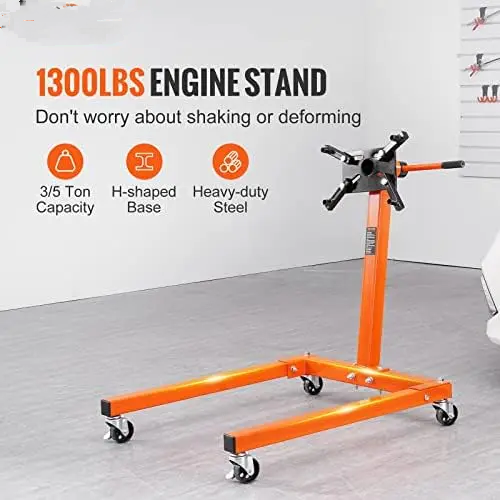 1250 LBS ALAT DUDUKAN SERVICE MESIN MOBIL ENGINE STAND 1250lbs TERBAIK Engine Stand Transmission Flip Bracket Provide a Variety of Car Repair Tools ENGINE STAND 1250lbs