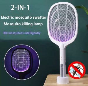 SG Local Stock | Fast Delivery | Upgraded 2 in 1 Mosquito Swatter Zapper 2000mAh USB Rechargeable Mosquito Killer Kill Fly Bug Zapper Killer Trap Fly Insect