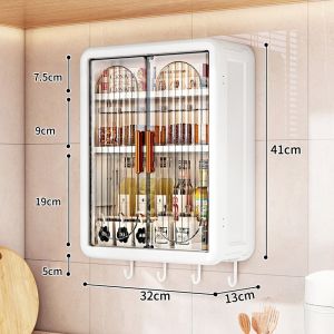 Simple Wall-Mounted Cosmetic Skincare Products Storage Cabinet Bathroom Storage Box Wall Mounted Storage Kitchen Cabinet