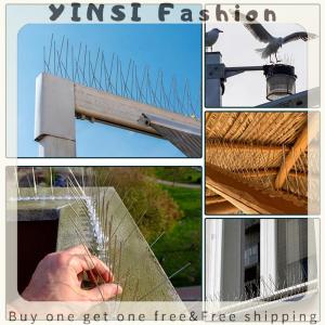 YINSI 1PC Stainless Steel Pigeon Spikes And Bird Repeller Deterrent 25cm Balcony Anti-bird Repellent Thorn Nail Kit Pest Control