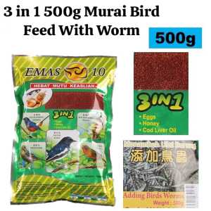 3 in 1 Murai Bird Food 450g/500g EMAS 10