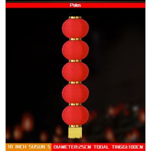 Lampion Imlek Susun Kain Polos/Gambar/Lampion Tulisan Lampion Dekorasi Sicia Tahun Baru China