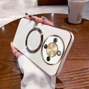 For Honor X9D 5G Case Ultra Thin Solid Color Electroplated Casing For HonorX9D With Magnetic Ring Wireless Charging Phone Cover