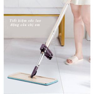 Cây lau nhà tự vắt phẳng thông minh Spin Mop xoay 360 độ