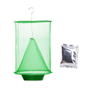 ตาข่ายดักแมลงวันแบบแขวนนำกลับมาใช้ใหม่ตาข่ายดักแมลงชนิดพับได้สำหรับบ้านไร่สวนปกป้องสิ่งแวดล้อมไม่รวมชาม