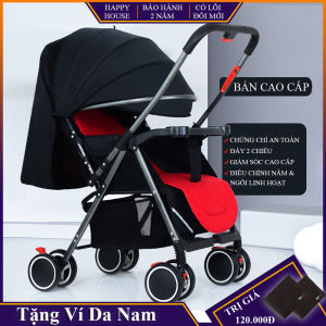 xe đẩy em bé 2 chiều đa năng phiên bản cao cấp nhiều tư thế nằm ngồi có khay cho bé tập ăn tiện lợi chất liệu thoáng mát bánh xe có giảm sóc khóa đai an toàn có thể gấp gọn bảo hành 2 năm lỗi đổi mới trong 7 ngày đầu