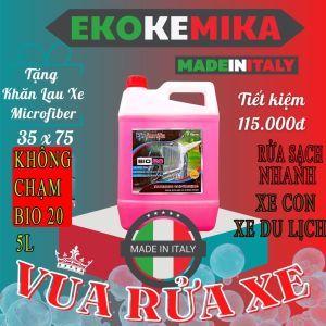 Can 5L Dung Dịch Rửa Xe Không Chạm Ekokemika Bio 20 Rửa sạch nhanh xe ô tô xe máy xe điện Vuadienmay