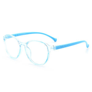 (GENTLE MOSCOT) Anti Radiation Flexible Eyeglasses for Kids Round Frame Computer Protective Glasses