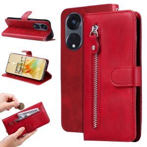 New Phone Case For OPPO Reno 8T 8Z 7Z 6Z 5Z 5G / Reno 8 7 6 5 Pro Reno 5F 4F Magnetic Leather Wallet Card Slot Flip Cover Casing